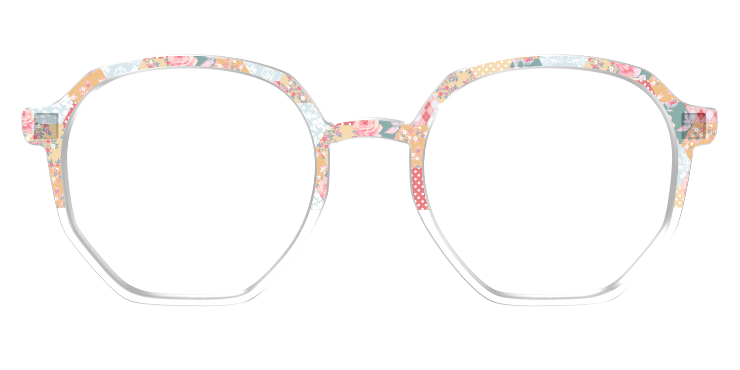 The Patchwork Hexagon Crystal Split - Front Top Image - Pair Eyewear