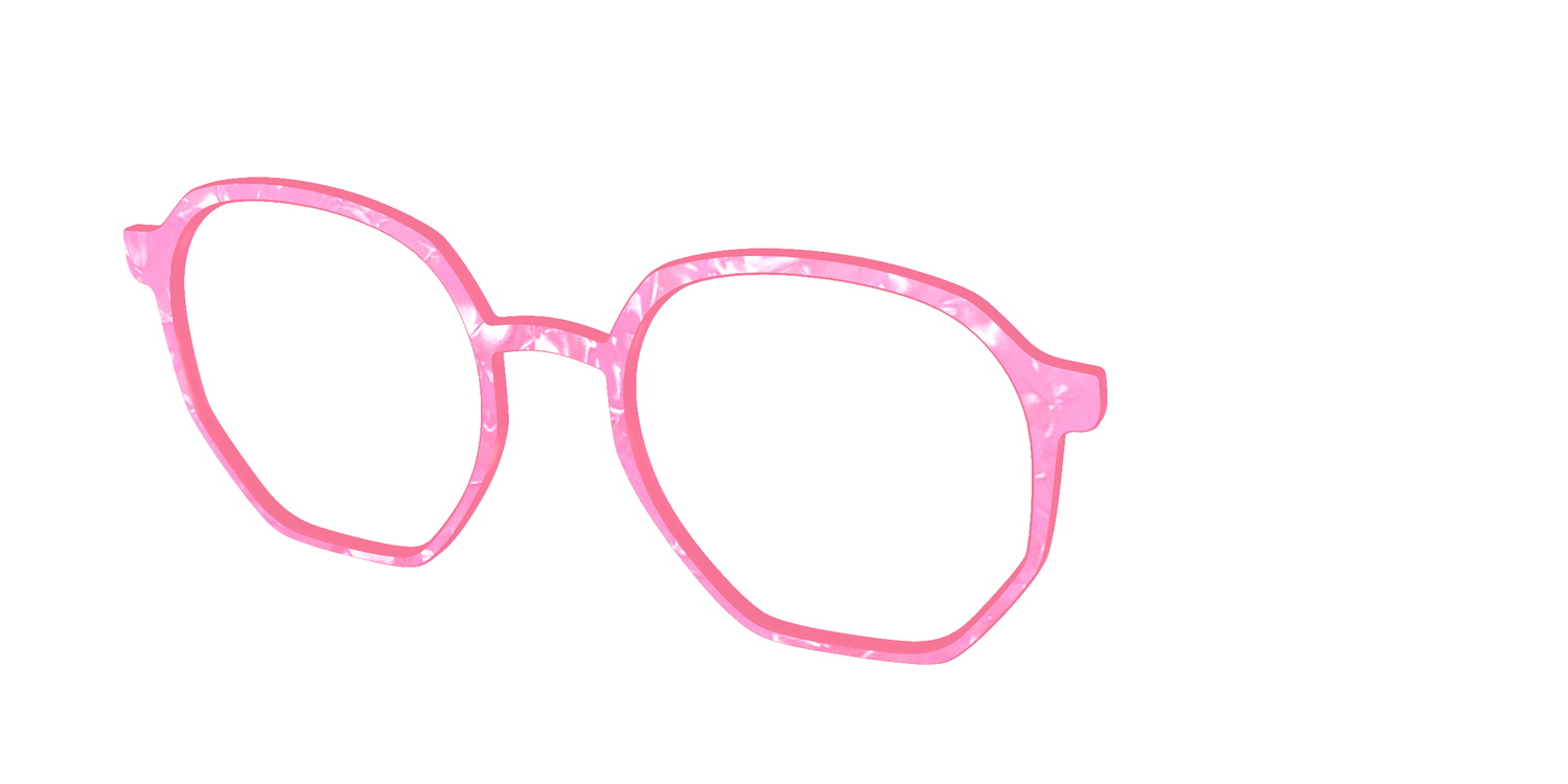 The Pink Tourmaline Pearl Marble - Angle Top Image - Pair Eyewear