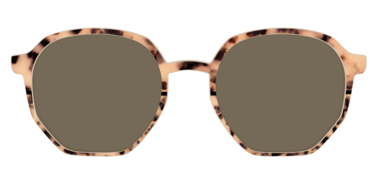 The Polarized Bisque Tortoise Split Sun Top - Front Top Image - Pair Eyewear