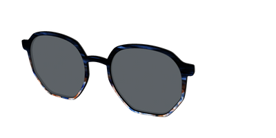 The Polarized Blue Horn Tortoise Sun Top - Angle Top Thumbnail - Pair Eyewear