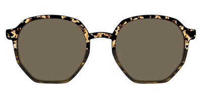The Polarized Caramel Tortoise Horn Split Sun Top - Front Top Thumbnail - Pair Eyewear