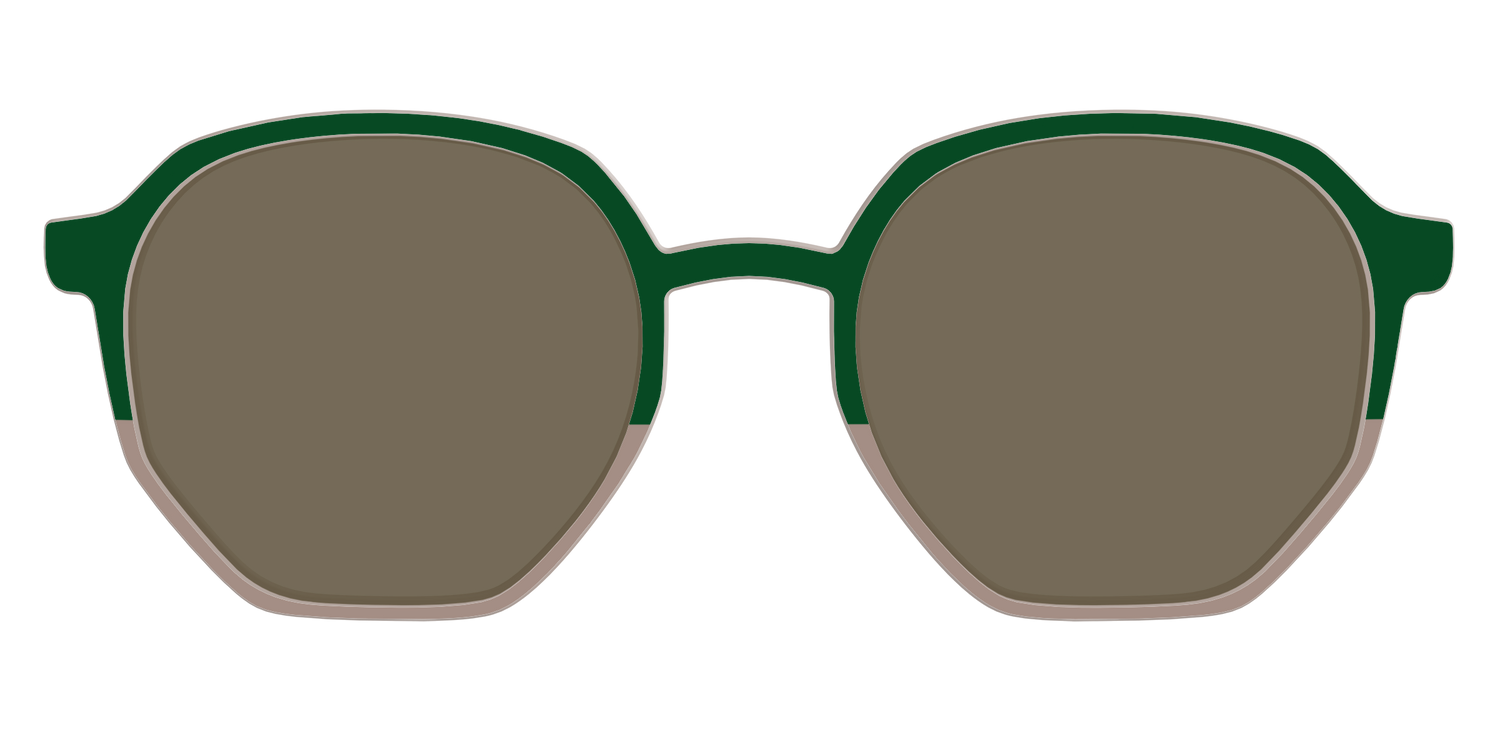 The Polarized Cedar & Sap Crystal Split Sun Top - Front Top Image - Pair Eyewear