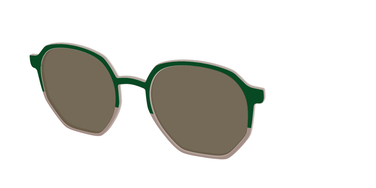The Polarized Cedar & Sap Crystal Split Sun Top - Angle Top Image - Pair Eyewear