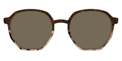 The Polarized Dark Oak Tortoise Split Sun Top - Front Top Thumbnail - Pair Eyewear