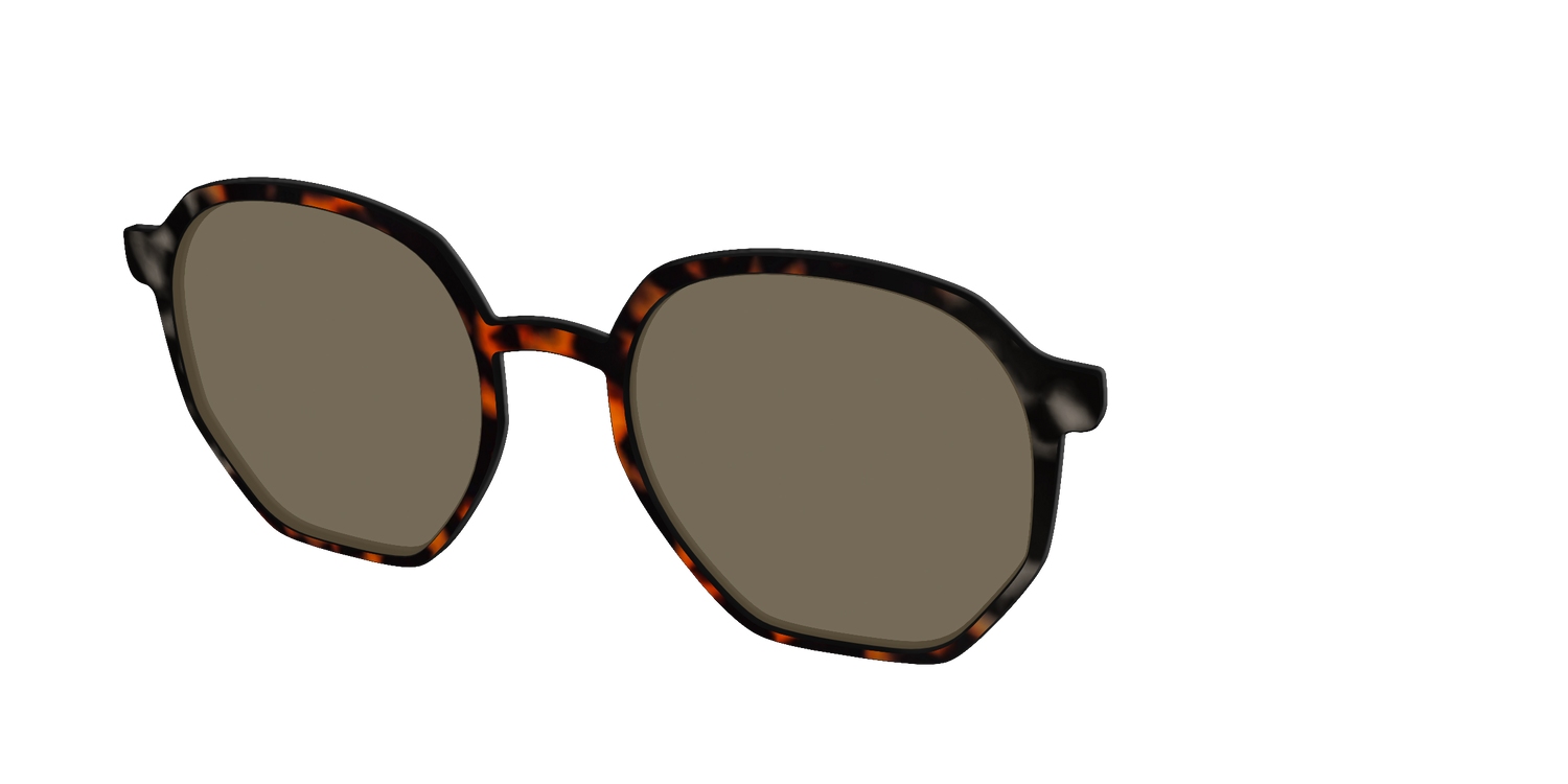 The Polarized Gray & Amber Tortoise Sun Top - Angle Top Image - Pair Eyewear
