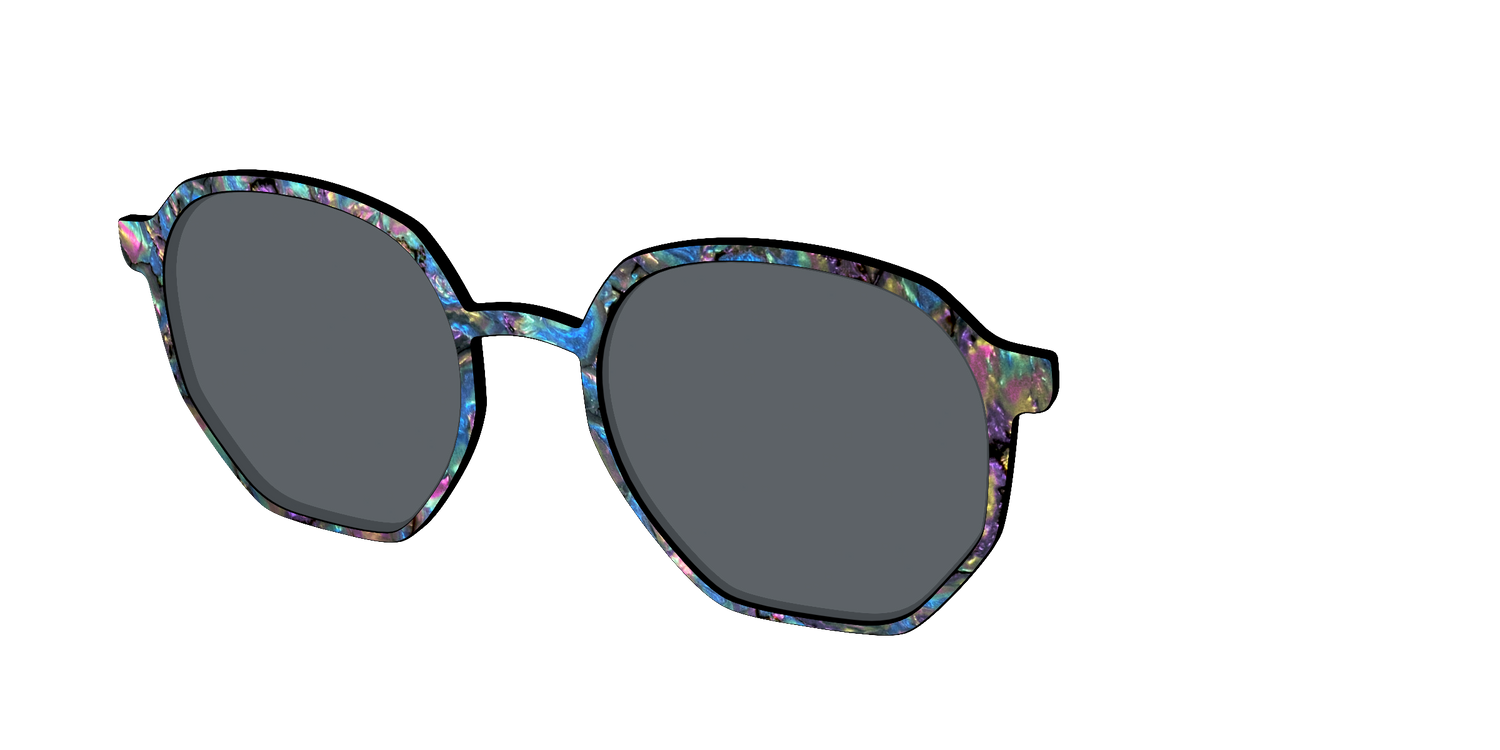 The Polarized Midnight Abalone Sun Top - Angle Top Image - Pair Eyewear