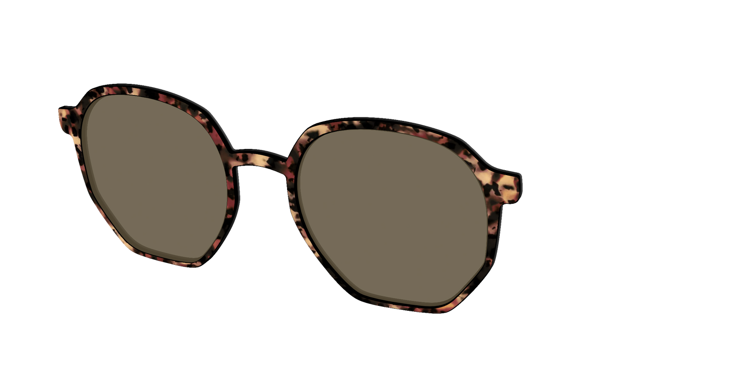 The Polarized Sienna Tortoise Sun Top - Angle Top Image - Pair Eyewear