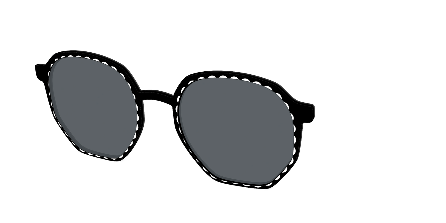 The Polarized Stylish Daisy Sun Top - Angle Top Image - Pair Eyewear