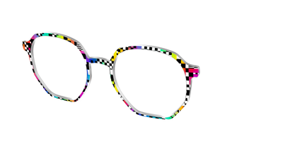 The Prismatic Check - Angle Top Thumbnail - Pair Eyewear