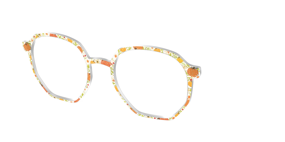 The Pumpkin Patch Crystal with Glitter - Angle Top Image - Pair Eyewear