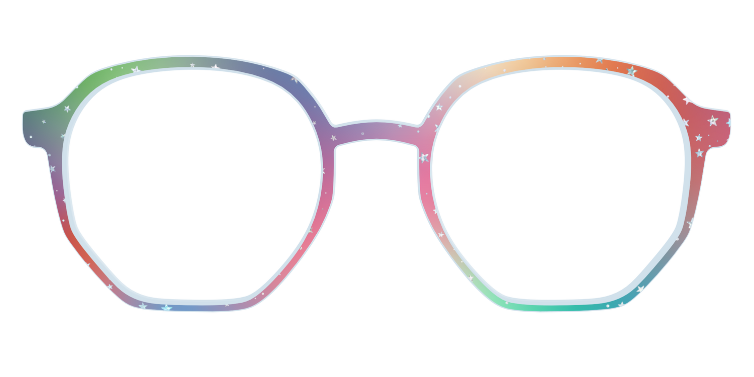The Rainbow Holographic Celestial - Front Top Image - Pair Eyewear
