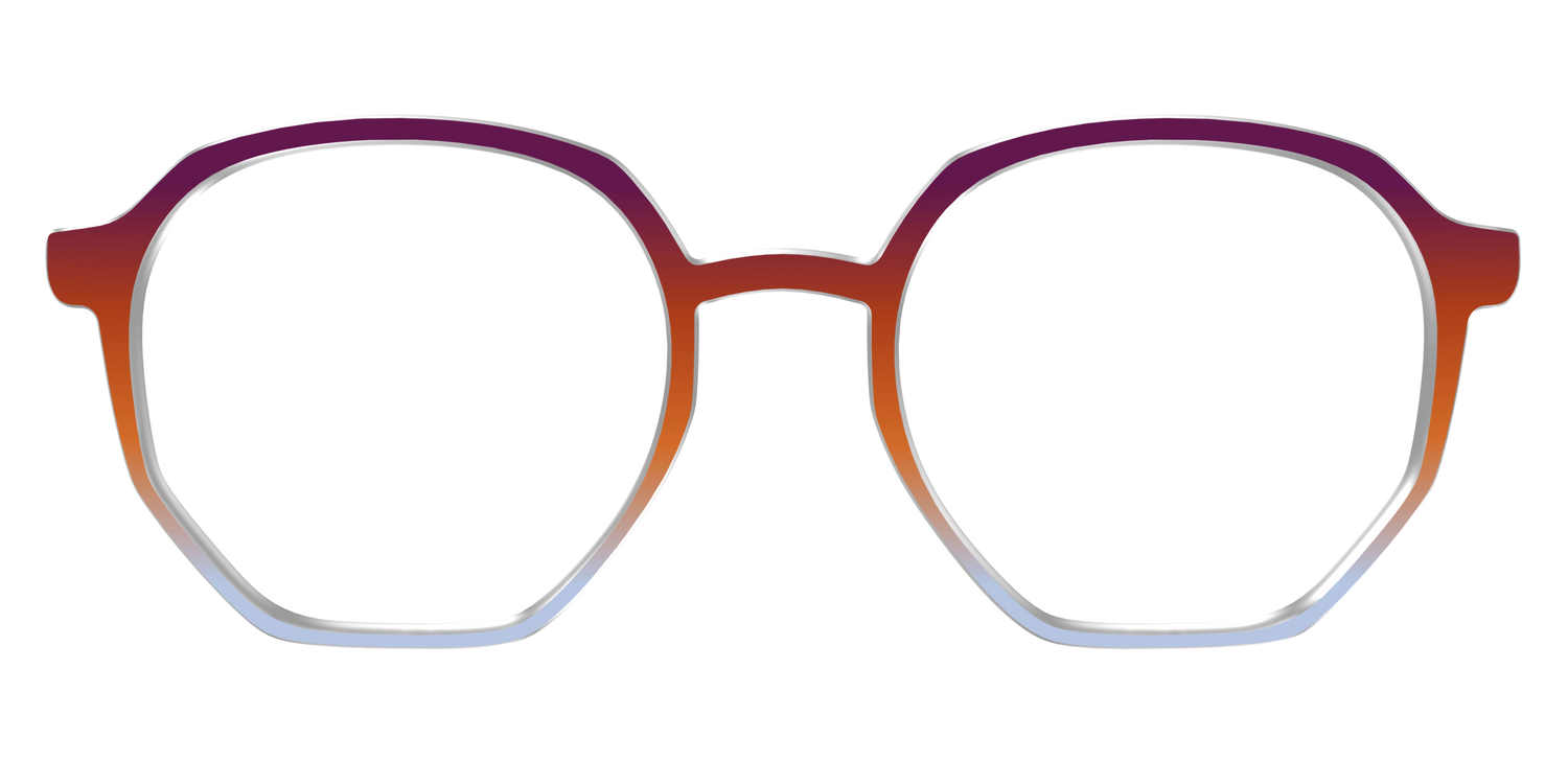 The Raspberry to Periwinkle Gradient - Front Top Image - Pair Eyewear
