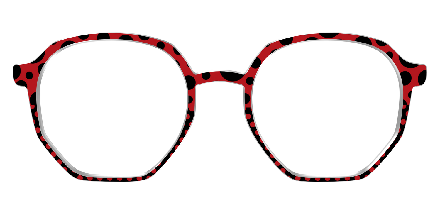 The Red Spotted Split - Front Top Image - Pair Eyewear
