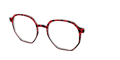 The Red Spotted Split - Angle Top Thumbnail - Pair Eyewear