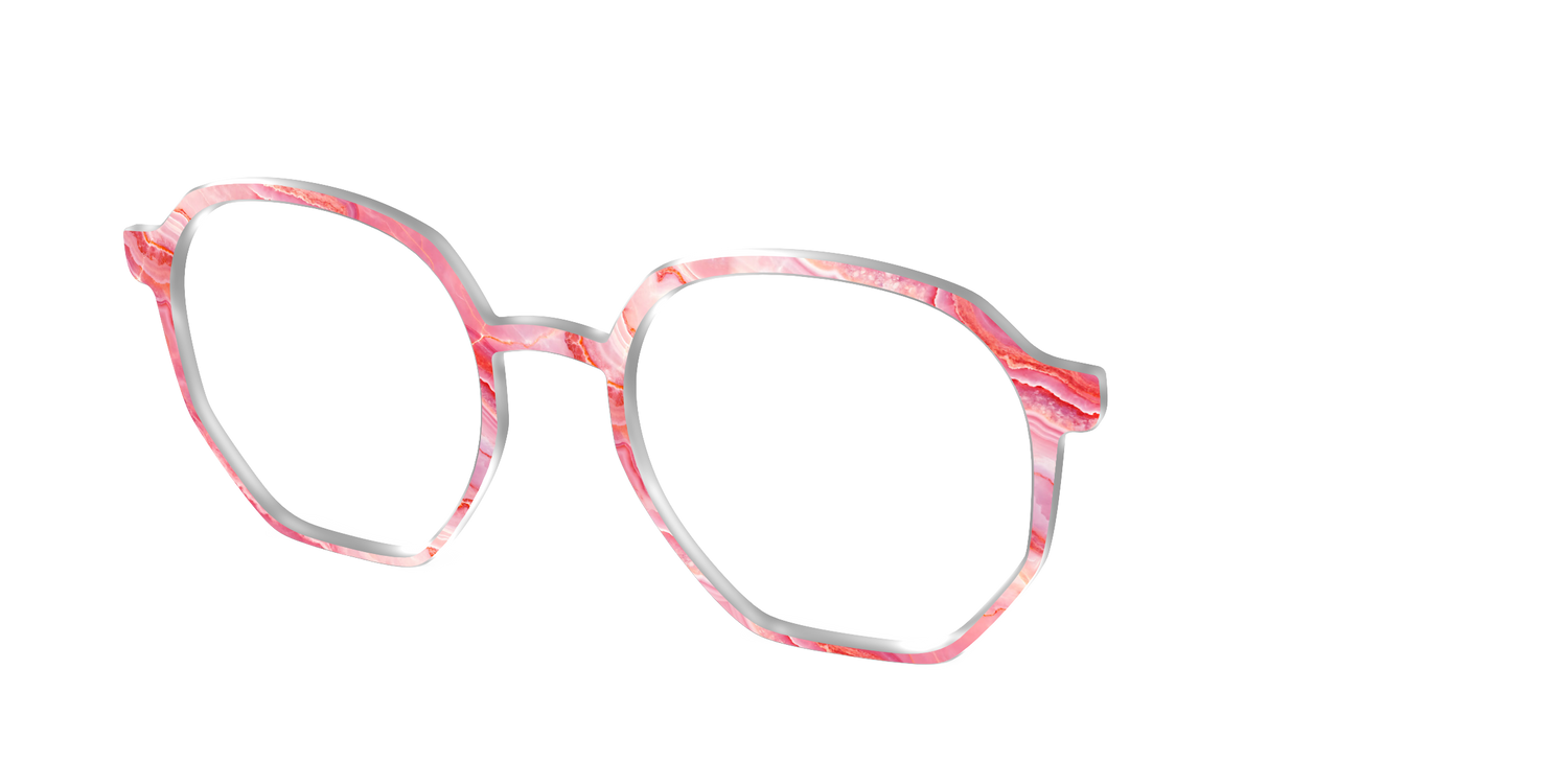 The Rose Quartz Geode - Angle Top Image - Pair Eyewear