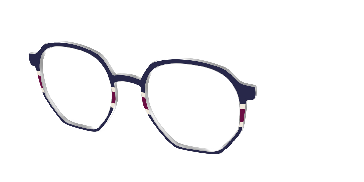 The Rugby Stripes - Angle Top Image - Pair Eyewear