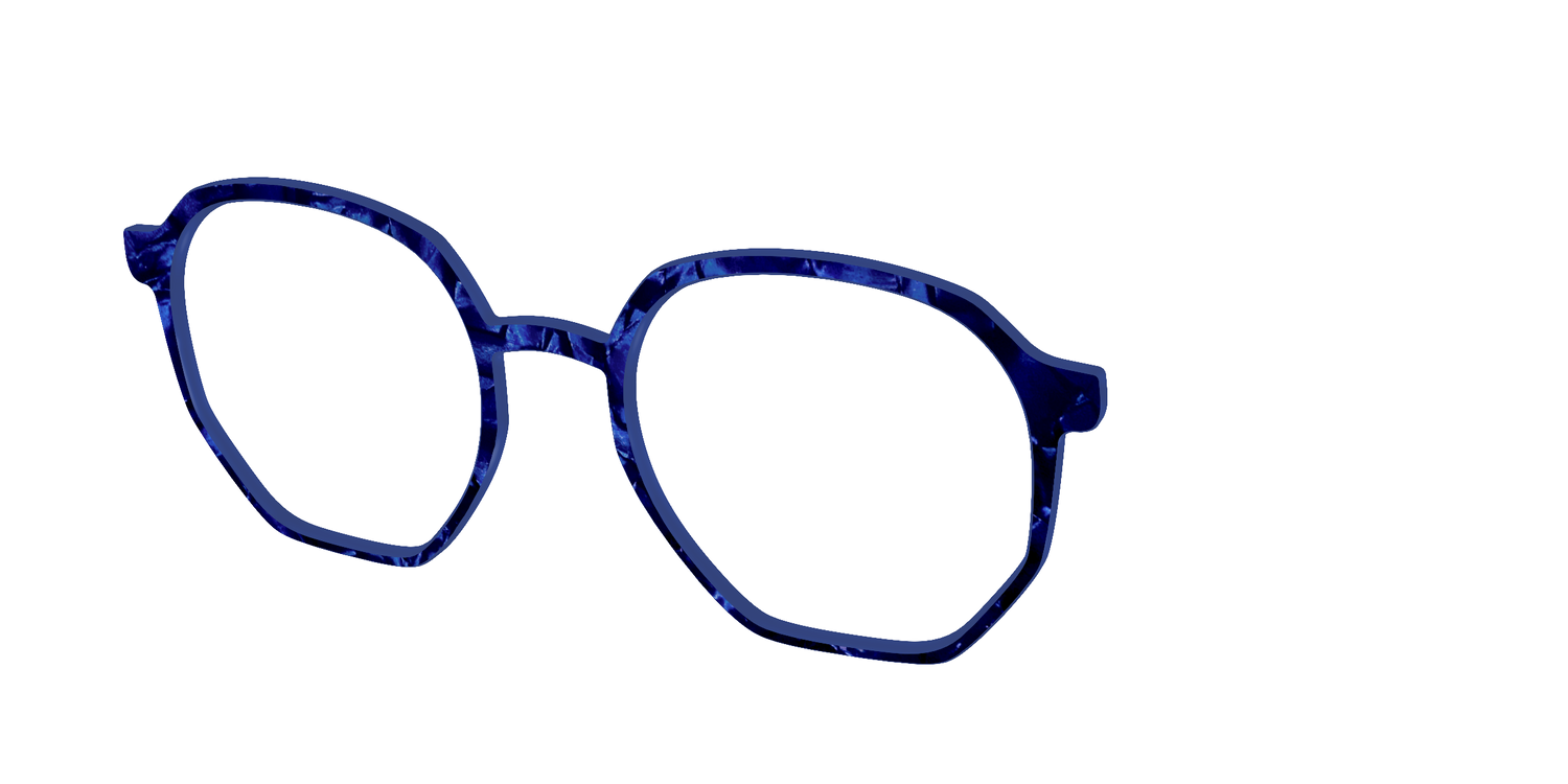 The Sapphire Pearl Marble - Angle Top Image - Pair Eyewear