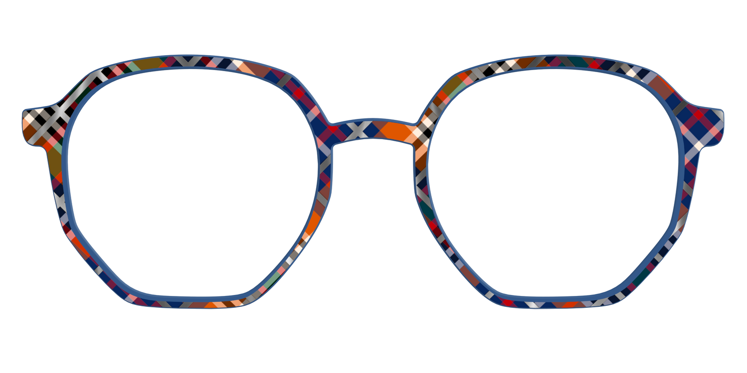 The Scholastic Plaid with Foil - Front Top Image - Pair Eyewear