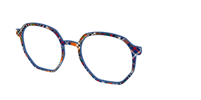 The Scholastic Plaid with Foil - Angle Top Thumbnail - Pair Eyewear