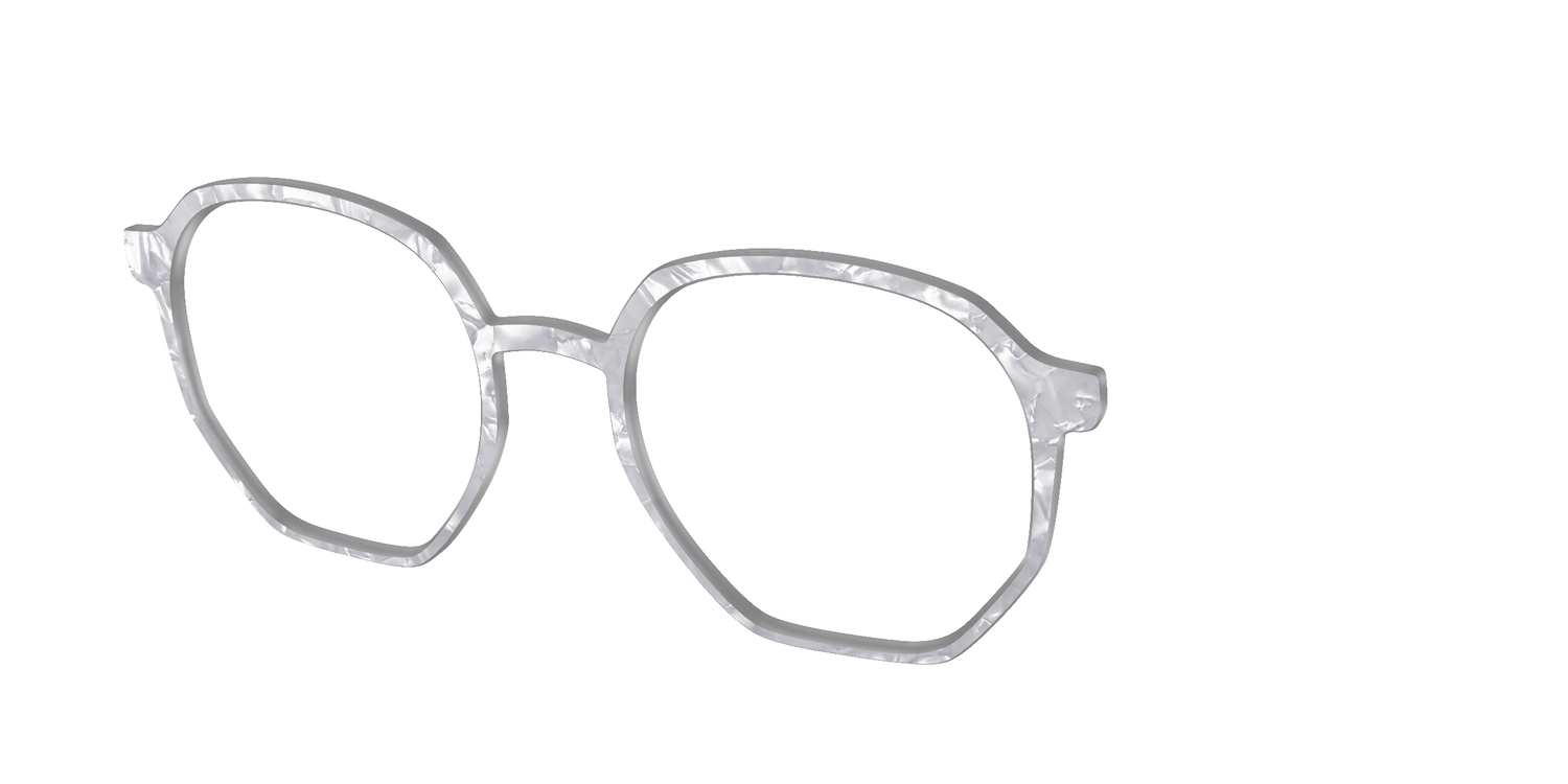 The Smoky Quartz Pearl Marble - Angle Top Image - Pair Eyewear
