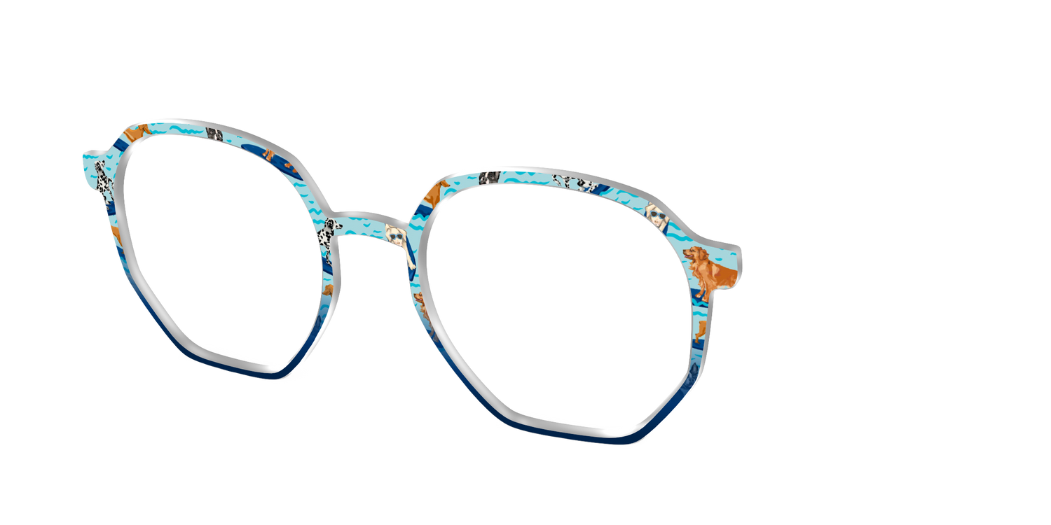 The Surf's Up Pups - Angle Top Image - Pair Eyewear