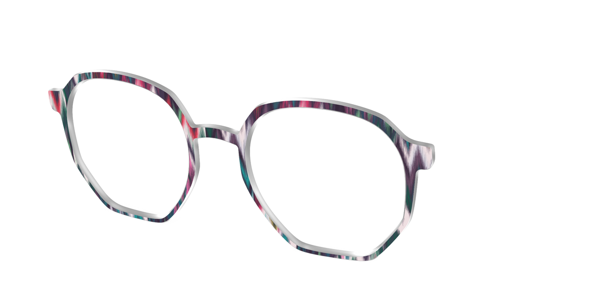 The Teal Ikat - Angle Top Image - Pair Eyewear