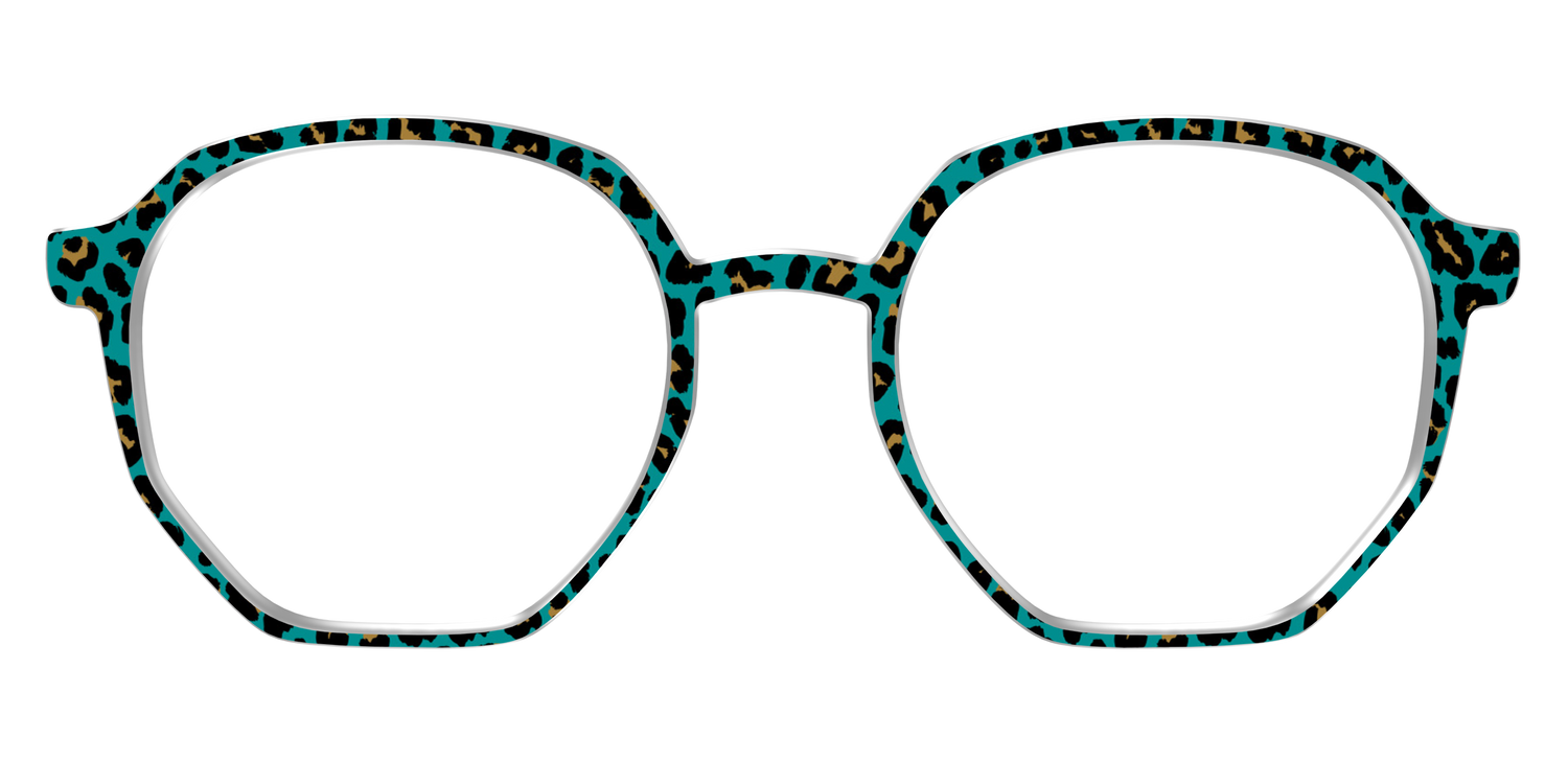 The Teal Leopard - Front Top Image - Pair Eyewear