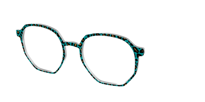 The Teal Leopard - Angle Top Thumbnail - Pair Eyewear