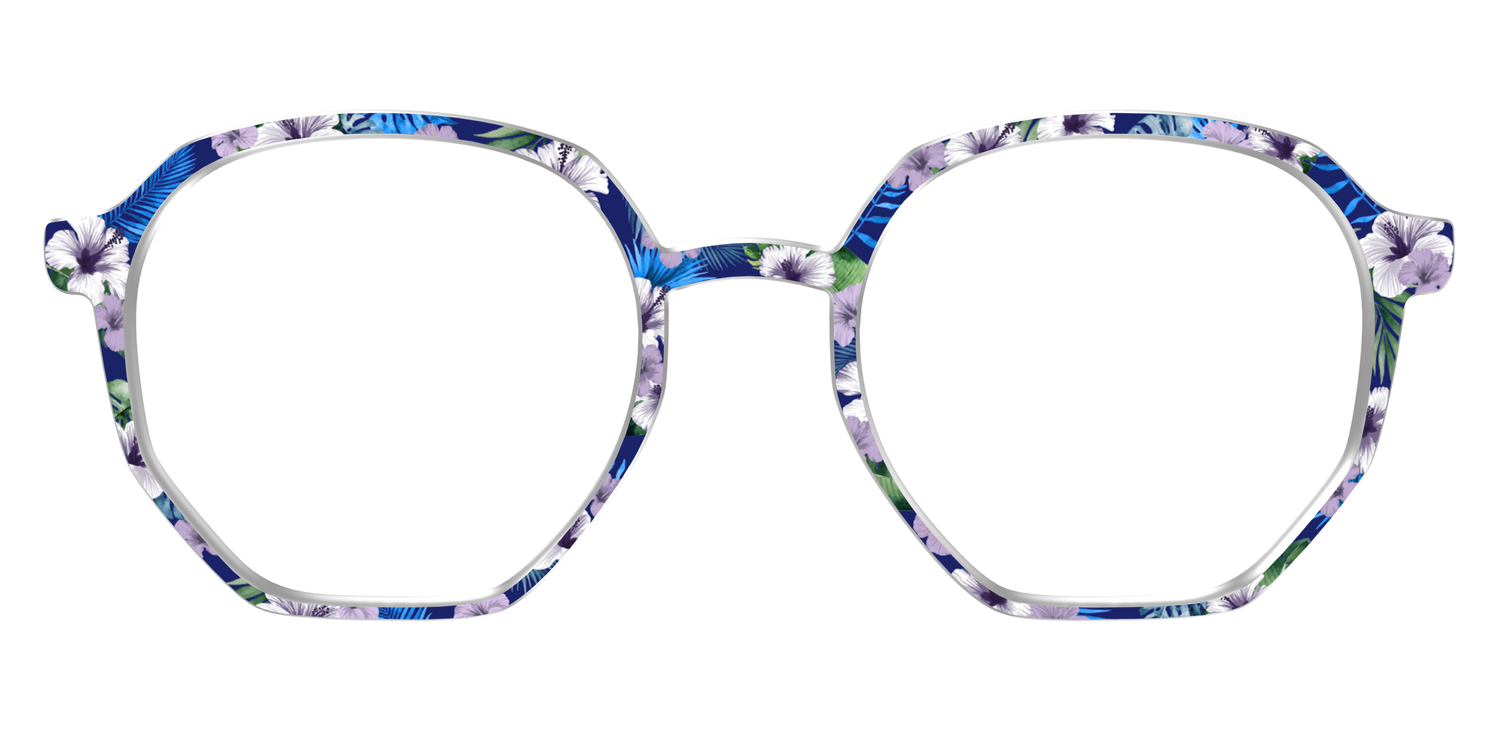 The Tropical Blue Blossoms - Front Top Image - Pair Eyewear