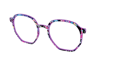 The Vaporwave Marble with Star Glitter - Angle Top Thumbnail - Pair Eyewear