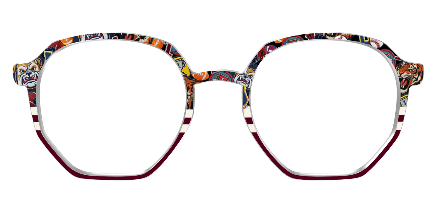 The Varsity Patches Split - Front Top Image - Pair Eyewear