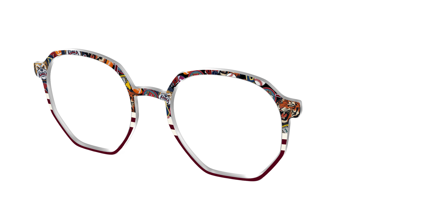 The Varsity Patches Split - Angle Top Image - Pair Eyewear
