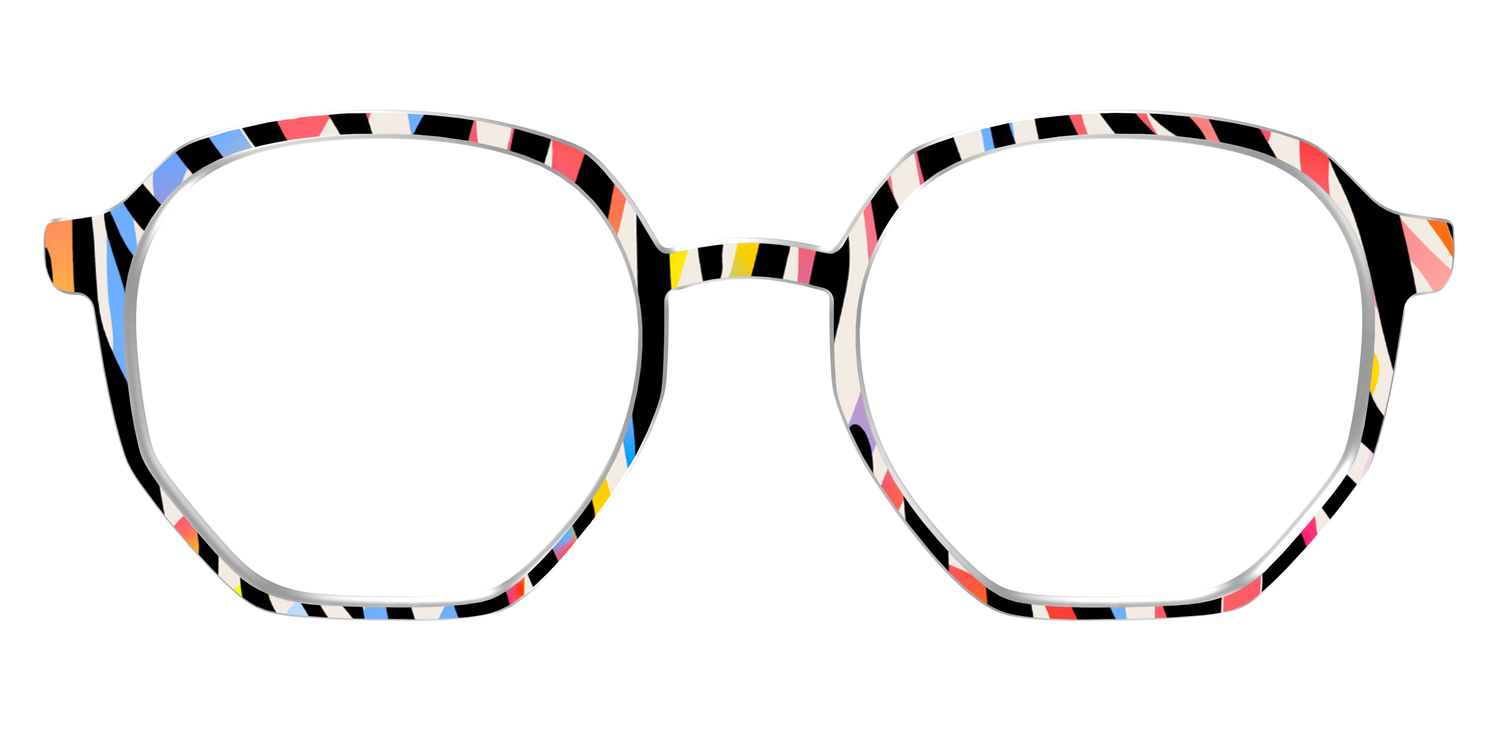 The Vivid Zebra Stripes - Front Top Image - Pair Eyewear