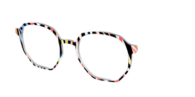 The Vivid Zebra Stripes - Angle Top Thumbnail - Pair Eyewear
