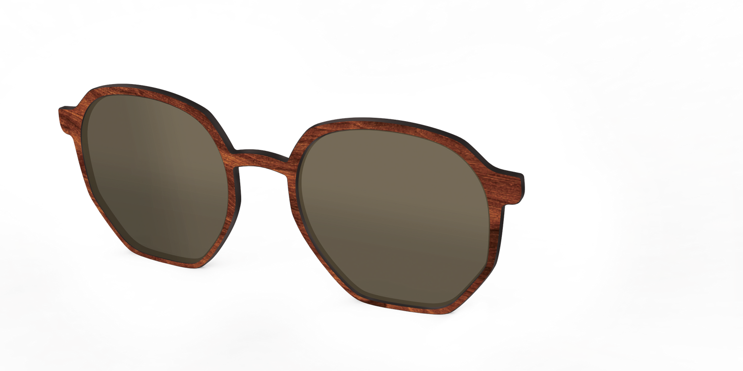 The Polarized Woodgrain Sun Top - Angle Top Image - Pair Eyewear