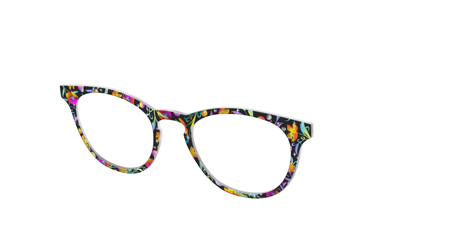 The Airbrushed Floral - Angle Top Image - Pair Eyewear