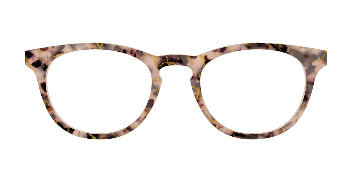 The Almond Tortoise with Gold Streaks - Front Top Image - Pair Eyewear