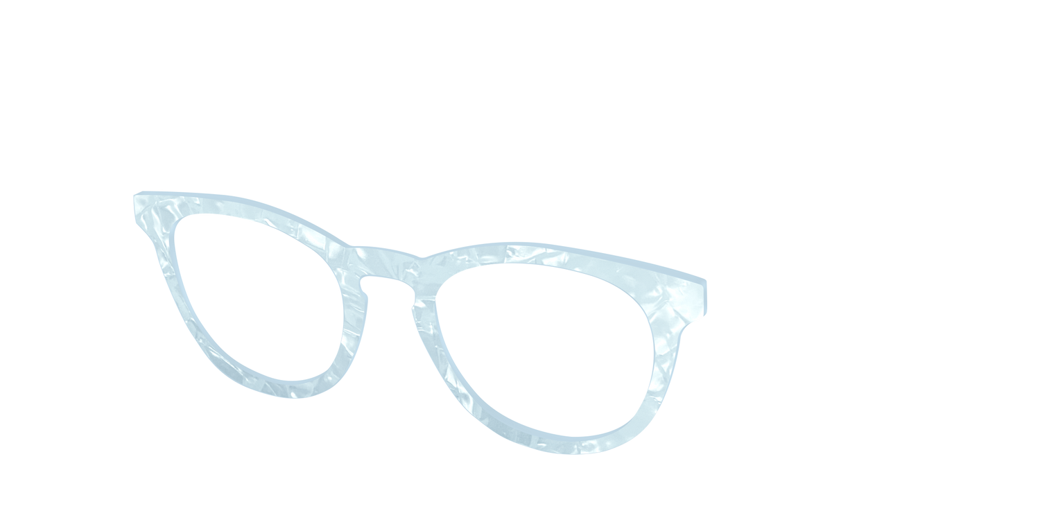 The Aquamarine Pearl Marble - Angle Top Image - Pair Eyewear