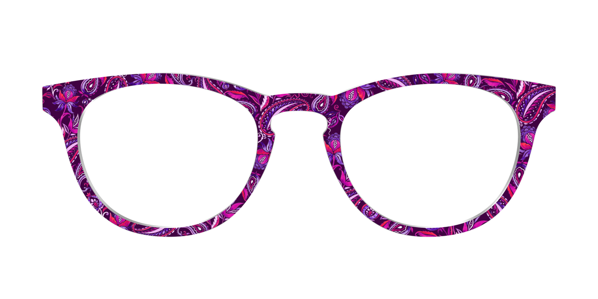 The Aubergine Paisley - Front Top Image - Pair Eyewear