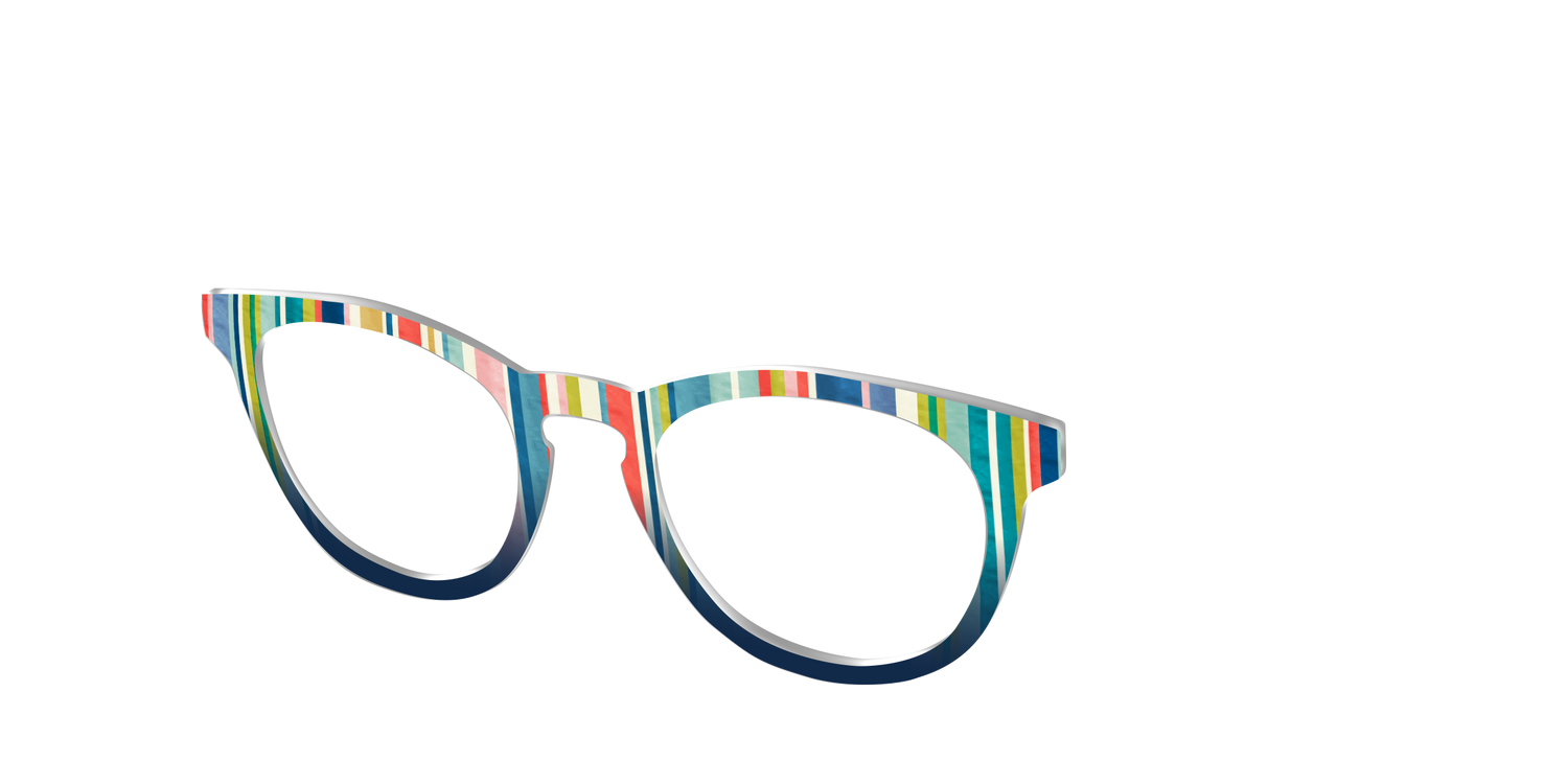 The Beach Bum Stripes - Angle Top Image - Pair Eyewear