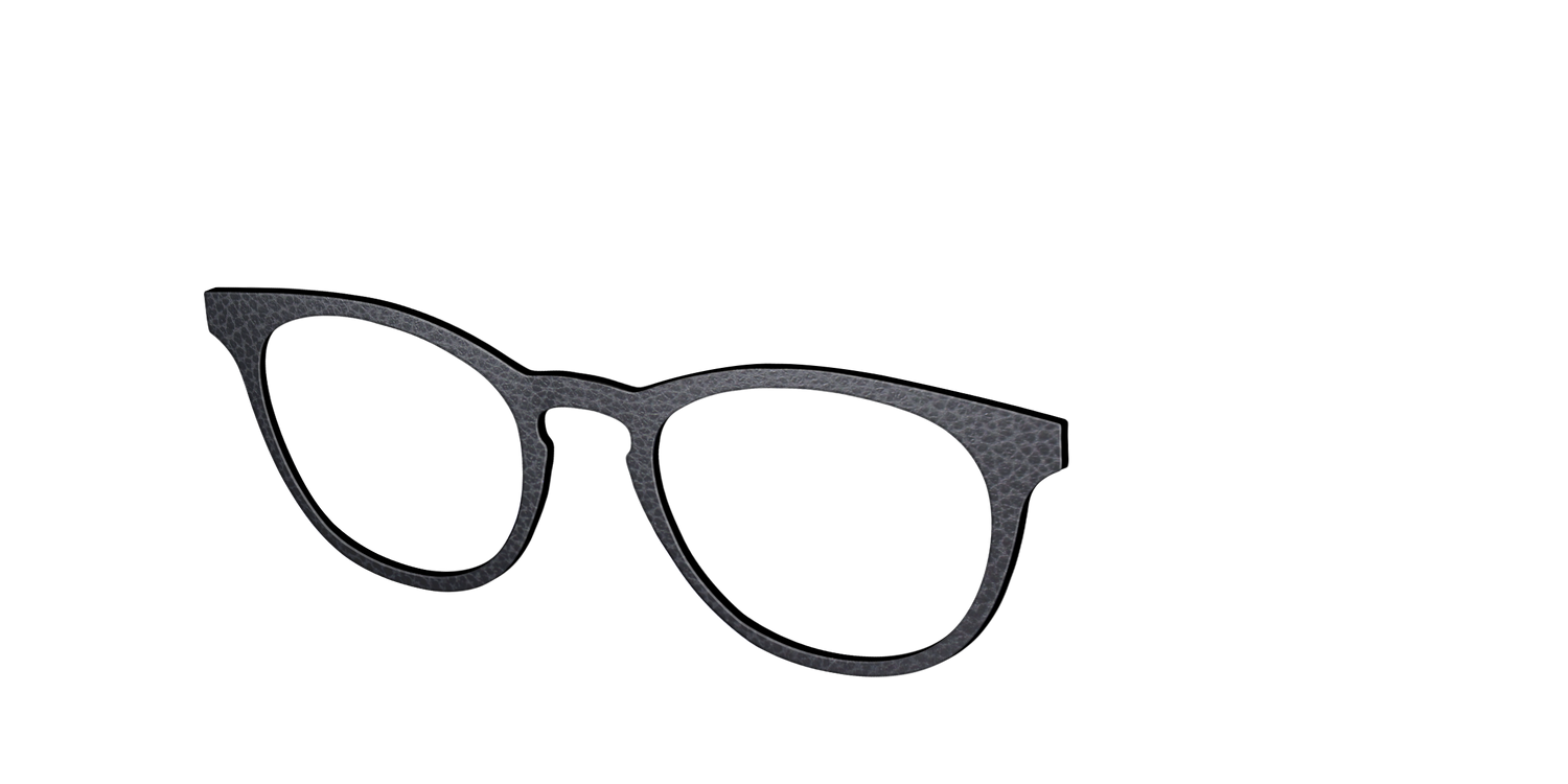 The Black Leather - Angle Top Image - Pair Eyewear