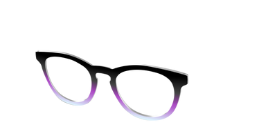 The Black to Pale Periwinkle Gradient - Angle Top Thumbnail - Pair Eyewear