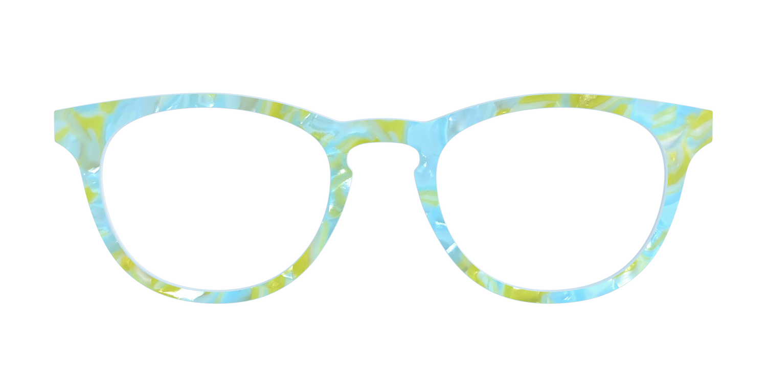 The Blue Lemonade Pearl Marble - Front Top Image - Pair Eyewear