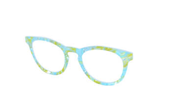 The Blue Lemonade Pearl Marble - Angle Top Thumbnail - Pair Eyewear