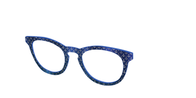 The Blue Shimmer with Silver Foil Anchors - Angle Top Thumbnail - Pair Eyewear