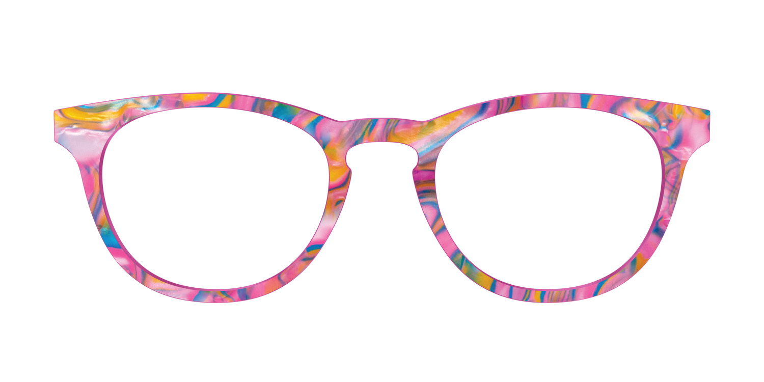 The Bubble Gum Pearl Marble - Front Top Image - Pair Eyewear