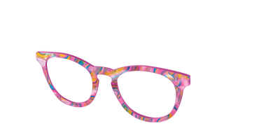 The Bubble Gum Pearl Marble - Angle Top Thumbnail - Pair Eyewear