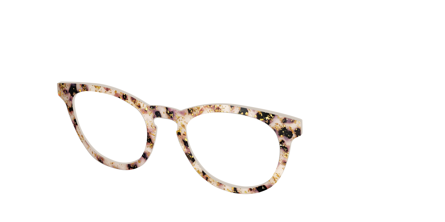 The Buttercream Tortoise with Gold Flakes - Angle Top Image - Pair Eyewear