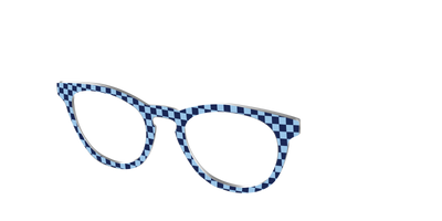 The Cobalt Check - Angle Top Thumbnail - Pair Eyewear