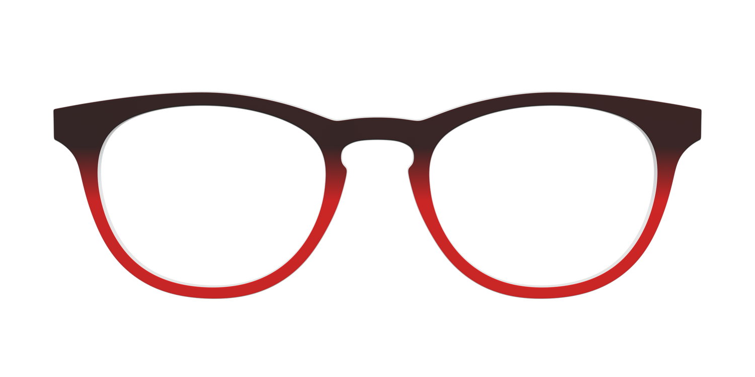 The Currant to Scarlet Red Gradient - Front Top Image - Pair Eyewear